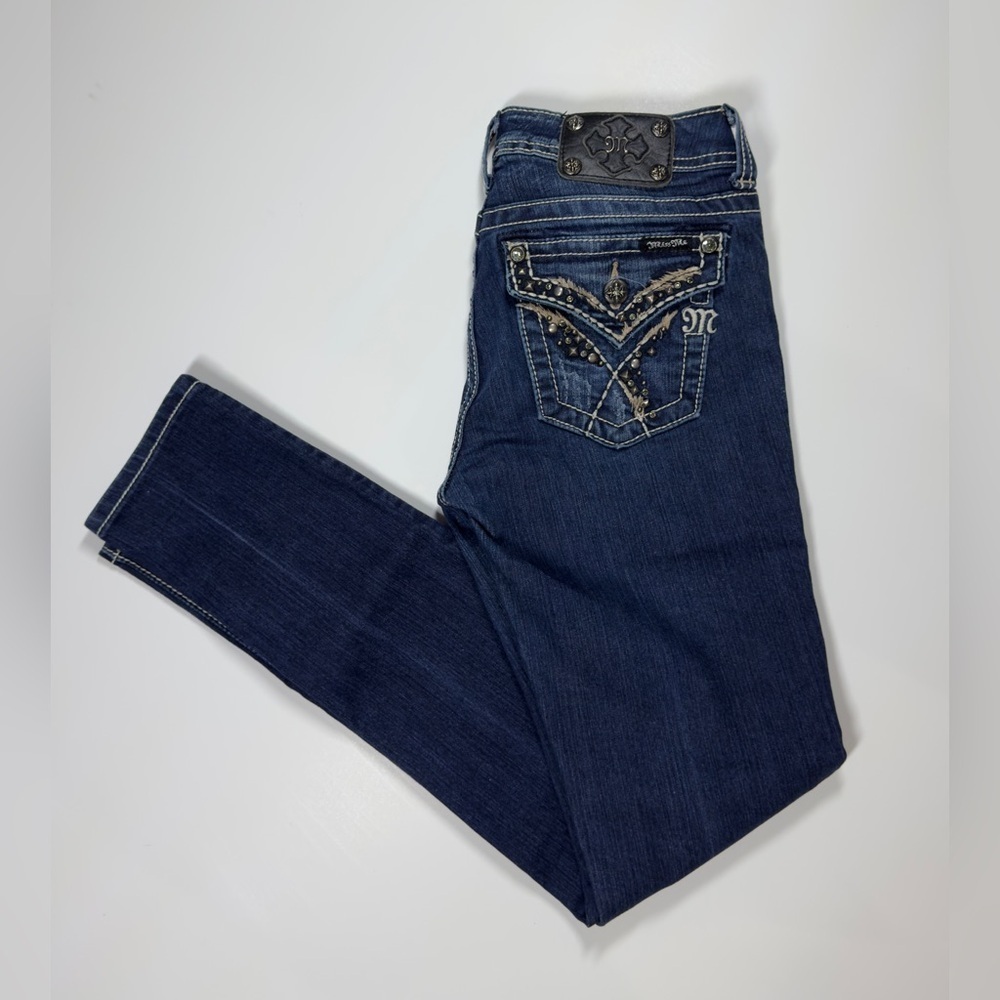 MISS ME Women's Blue Jeans with Embellished Pockets 👖✨🤠